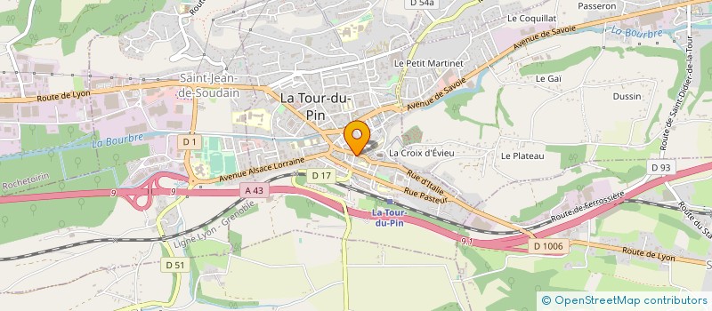 localisation de l'entreprise SOCIETE EXPLOITATION ETABLISSEMENT GONIN à LA TOUR-DU-PIN