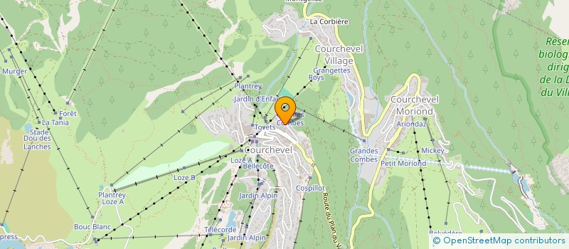 localisation de l'entreprise SOCIETE EXPLOITATION SKI SERVICE à COURCHEVEL