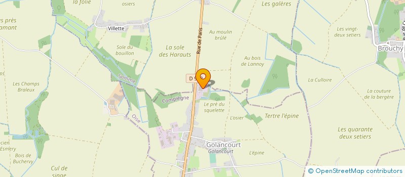 localisation de l'entreprise SOCIETE F N E I B  GOLANCOURT