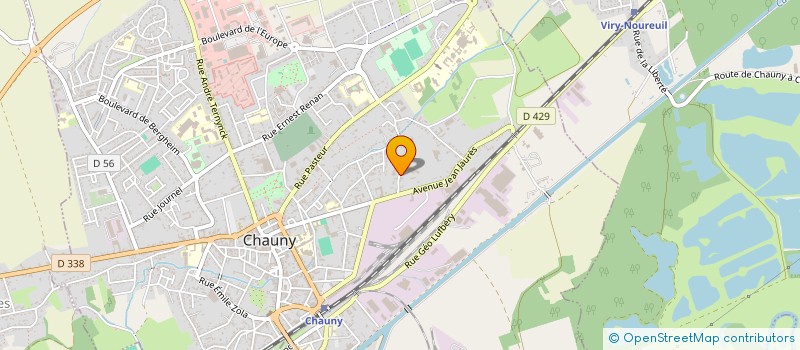 localisation de l'entreprise SOCIETE F.T. à CHAUNY