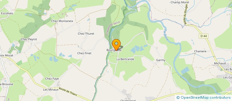 localisation de l'entreprise SOCIETE FAMILIALE DE BOURGEADE  DORAT