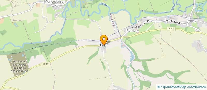 localisation de l'entreprise SOCIETE FERME DE HOUSSET  WIEGE-FATY