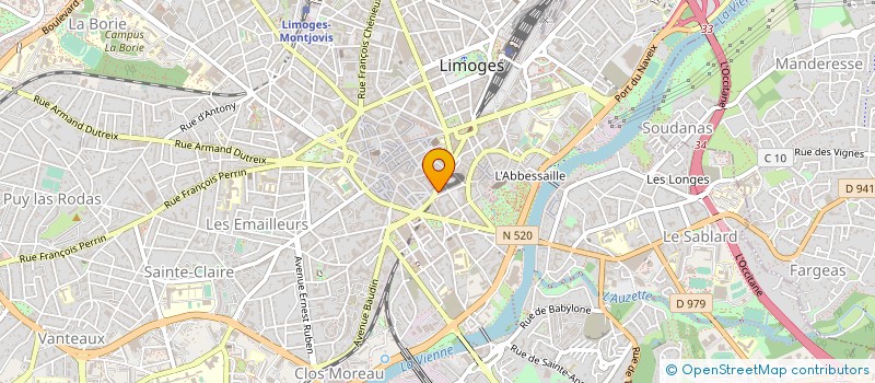 localisation de l'entreprise SOCIETE FINANCIERE GUYONNAUD à LIMOGES