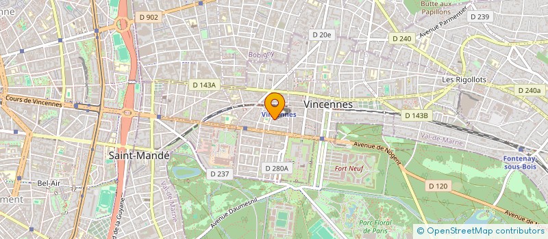 localisation de l'entreprise SOCIETE FINANCIERE MARCHAND  VINCENNES