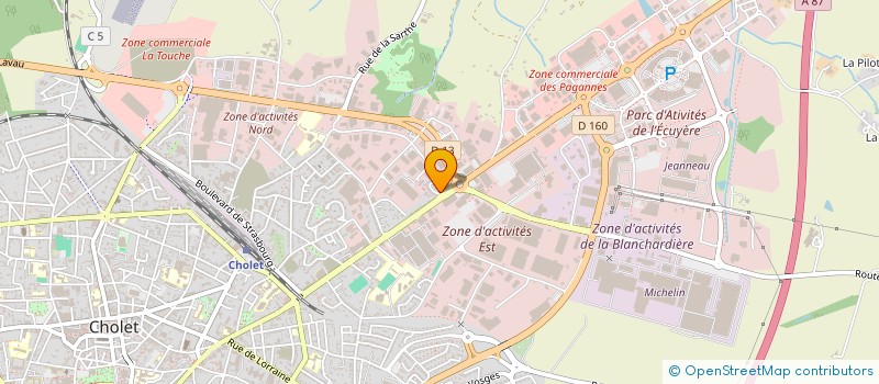 localisation de l'entreprise SOCIETE FINANCIERE PAVEC à CHOLET
