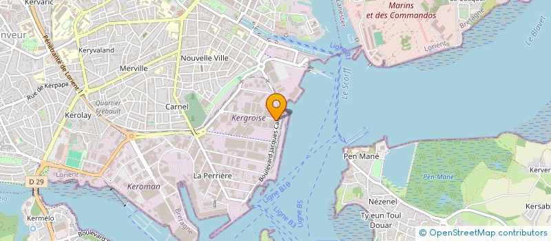 localisation de l'entreprise SOCIETE FONCIERE DE KERGROISE  LORIENT