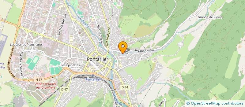 localisation de l'entreprise SOCIETE FORESTIERE DE PONTARLIER à PONTARLIER