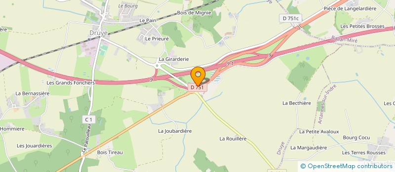 localisation de l'entreprise SOCIETE FORESTIERE DU VAL DE L'INDRE à DRUYE