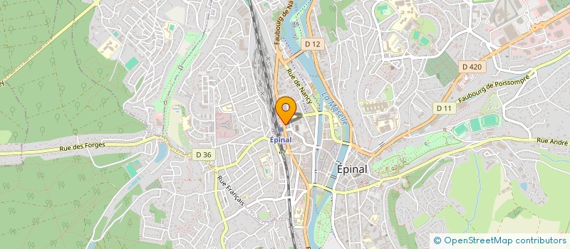 localisation de l'entreprise SOCIETE FORESTIERE VOSGIENNE à EPINAL