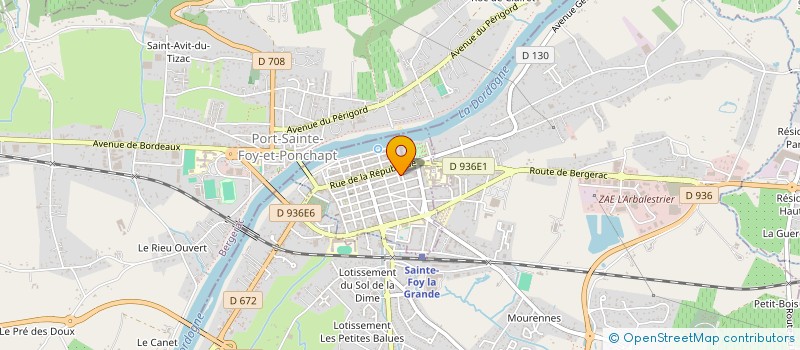 localisation de l'entreprise SOCIETE FOYENNE PLOMBELEC  SAINTE-FOY-LA-GRANDE