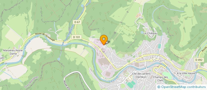 localisation de l'entreprise SOCIETE FRANC COMTOISE D'APPLICATIONS à ORNANS