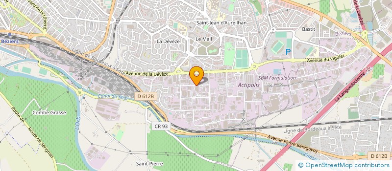 localisation de l'entreprise SOCIETE FRANCAISE D'ELECTRO BETON à BEZIERS