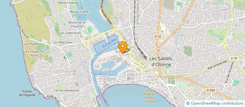 localisation de l'entreprise SOCIETE FRANCAISE DE PISCICULTURE  LES SABLES D'OLONNE