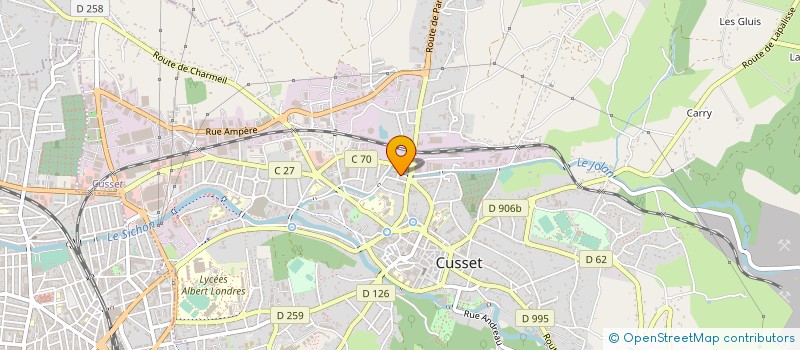 localisation de l'entreprise SOCIETE FRANCAISE DE TEXTILES à CUSSET