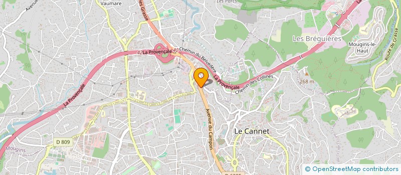 localisation de l'entreprise SOCIETE FRANCE PISCINES à LE CANNET