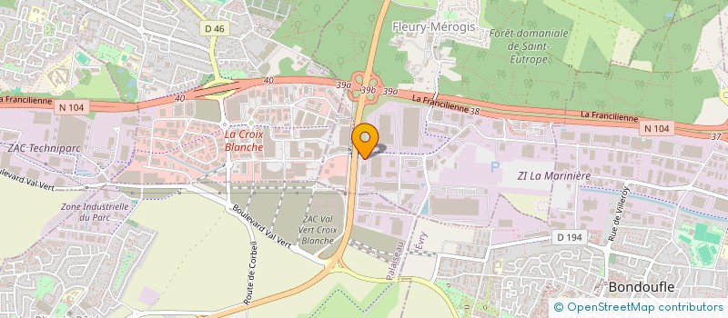 localisation de l'entreprise SOCIETE FRANCILIENNE DE BATIMENT SFB à FLEURY-MEROGIS