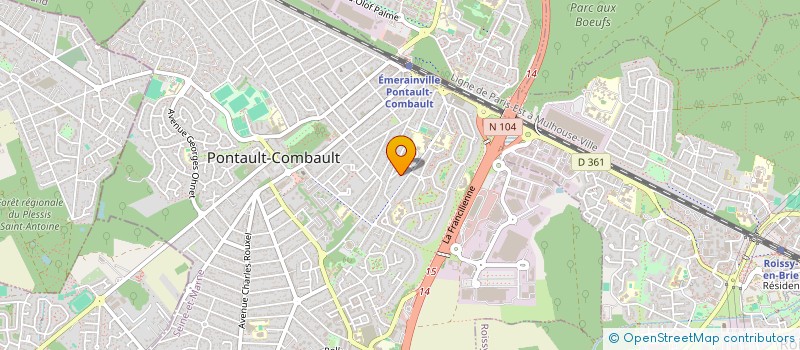 localisation de l'entreprise SOCIETE FRANCILIENNE DE PLIAGE à PONTAULT COMBAULT