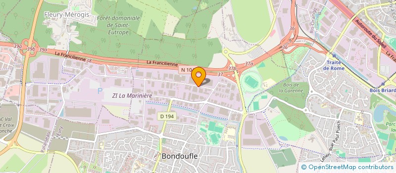 localisation de l'entreprise SOCIETE FRANCILIENNE DE RECYCLAGE à BONDOUFLE