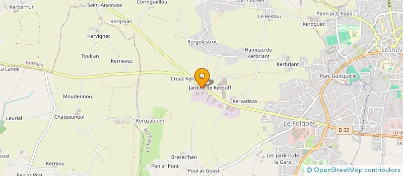 localisation de l'entreprise SOCIETE FRANCOIS CABON à LE FOLGOET