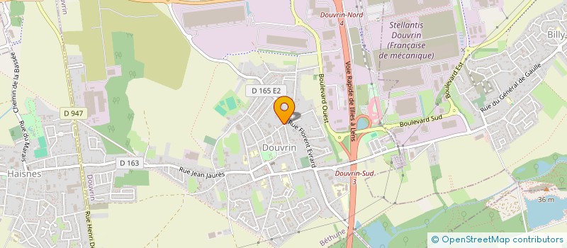 localisation de l'entreprise SOCIETE FREDERIC VANHOVE  DOUVRIN