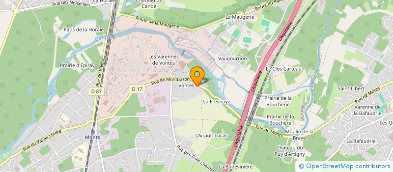 localisation de l'entreprise SOCIETE FROID-OUEST REGULATION à MONTS