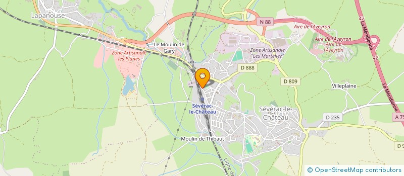 localisation de l'entreprise SOCIETE FROMAGERE DE SEVERAC LE CHATEAU  SEVERAC D'AVEYRON