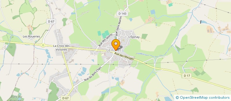 localisation de l'entreprise SOCIETE FUILETAISE DE CHAUFFAGE à MONTREVAULT-SUR-EVRE