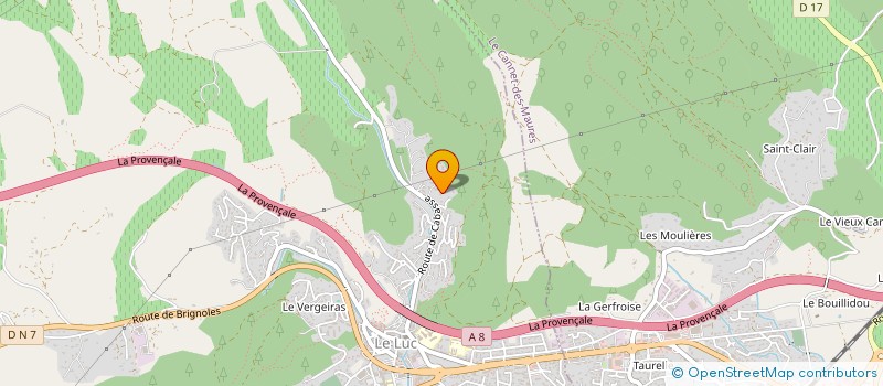 localisation de l'entreprise SOCIETE G.L.A.F.  LE LUC