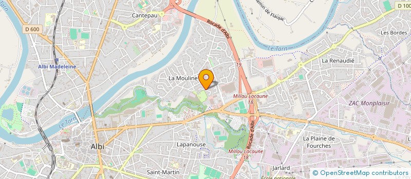 localisation de l'entreprise SOCIETE G.L.C.T. à ALBI