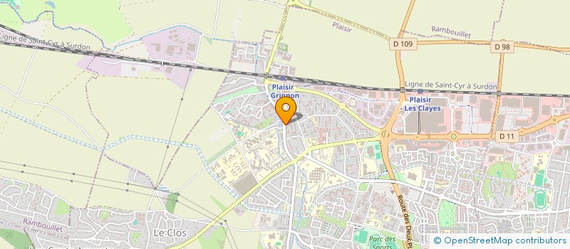 localisation de l'entreprise SOCIETE GARAGE DES PETITS PRES  PLAISIR