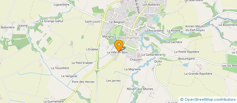 localisation de l'entreprise SOCIETE GARAGE VILLENEUVE à MOUCHAMPS