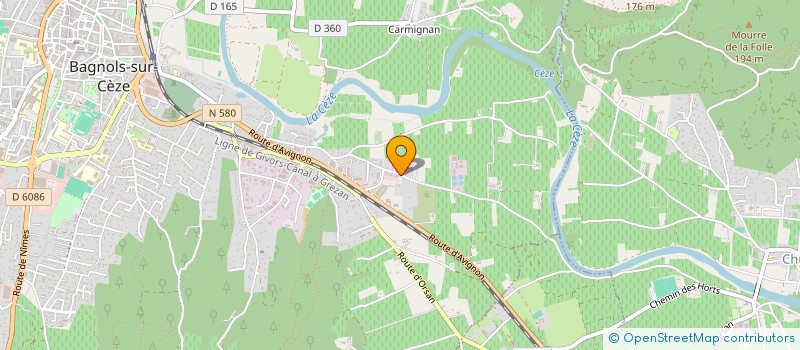 localisation de l'entreprise SOCIETE GARDOISE DE PLATRERIE à BAGNOLS-SUR-CEZE