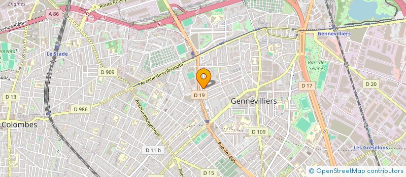 localisation de l'entreprise SOCIETE GEFI à GENNEVILLIERS