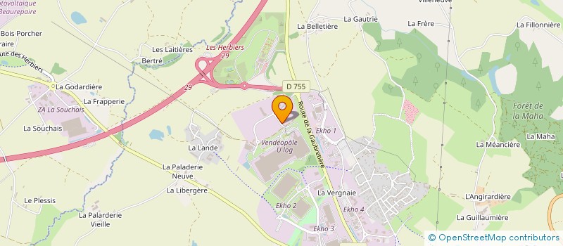 localisation de l'entreprise SOCIETE GENAUDEAU à LES HERBIERS