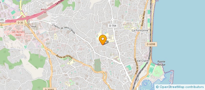 localisation de l'entreprise SOCIETE GENERALE DE BATIMENT à ANTIBES