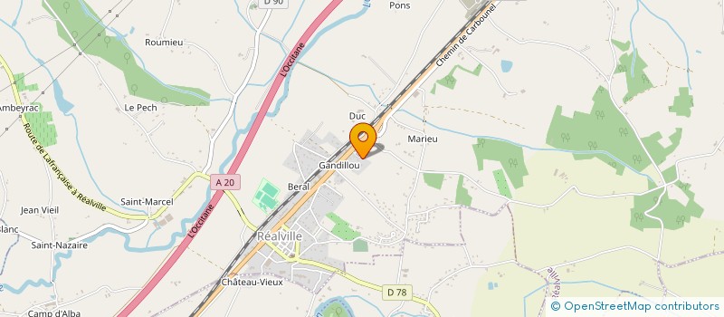 localisation de l'entreprise SOCIETE GENERALE DE BATIMENT  REALVILLE