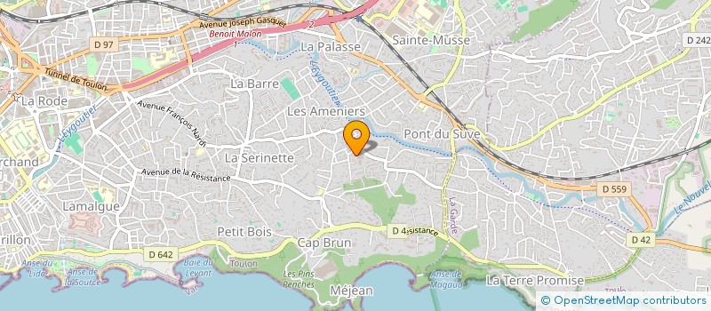 localisation de l'entreprise SOCIETE GENERALE DE MACONNERIE à TOULON