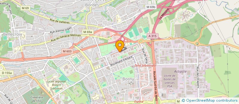 localisation de l'entreprise SOCIETE GENERALE DE PLATRERIE  METZ