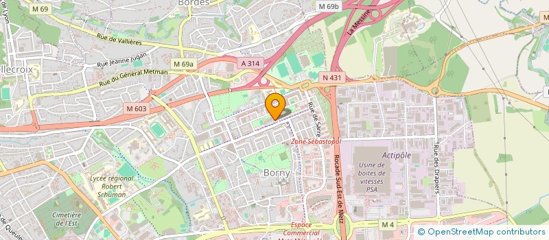 localisation de l'entreprise SOCIETE GENERALE DU BATIMENT LORRAIN  METZ