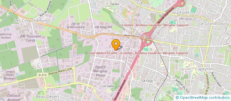 localisation de l'entreprise SOCIETE GENERALE DU MEUBLE à MERIGNAC