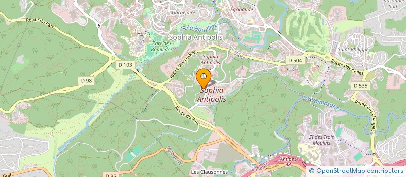 localisation de l'entreprise SOCIETE GEOLAB SA à VALBONNE
