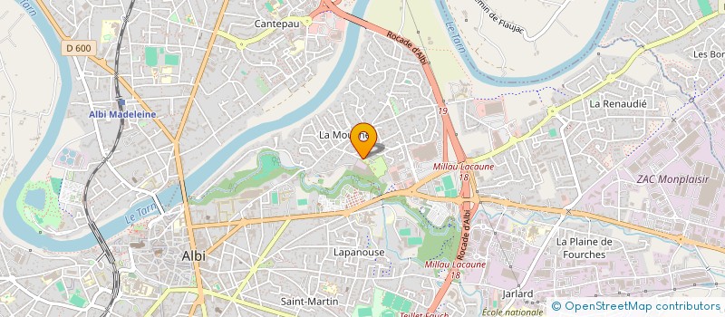 localisation de l'entreprise SOCIETE GESTION RESTAURATION à ALBI