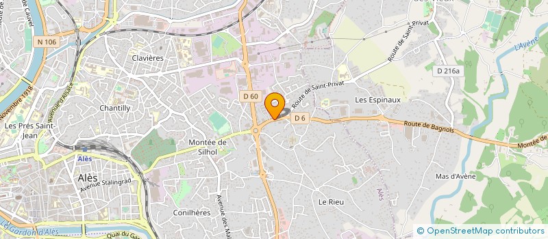 localisation de l'entreprise SOCIETE GIAMBRA FILS à ALES