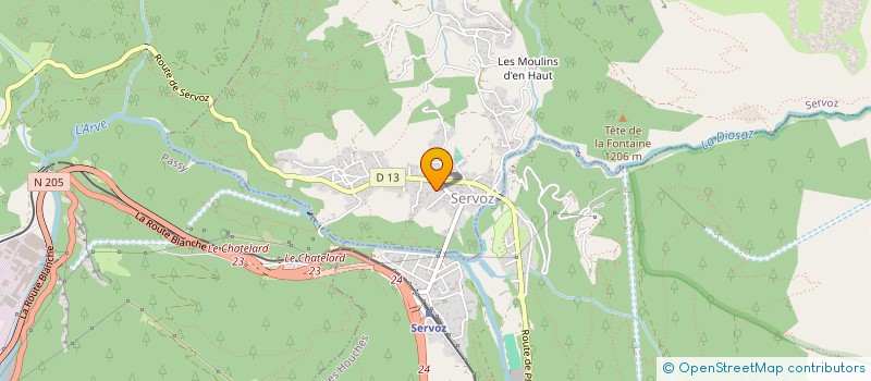 localisation de l'entreprise SOCIETE GIBSON  SERVOZ