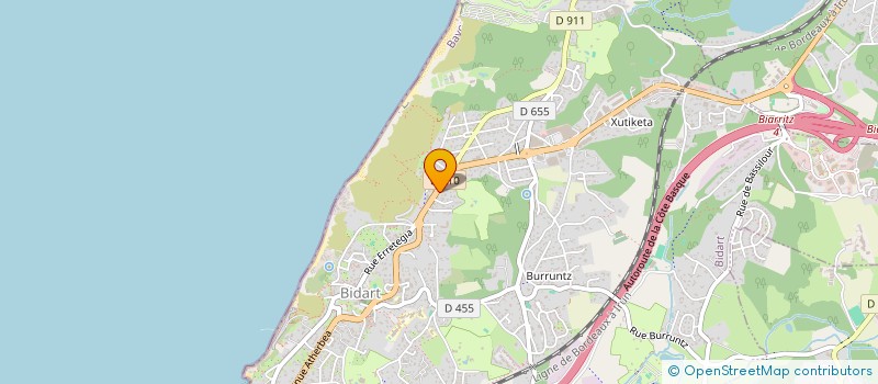 localisation de l'entreprise SOCIETE GIDARI à BIDART