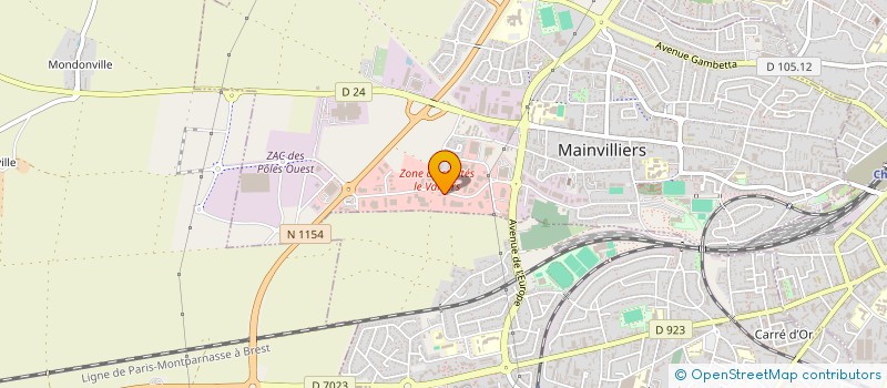 localisation de l'entreprise SOCIETE GINO BORTOLUSSI à MAINVILLIERS