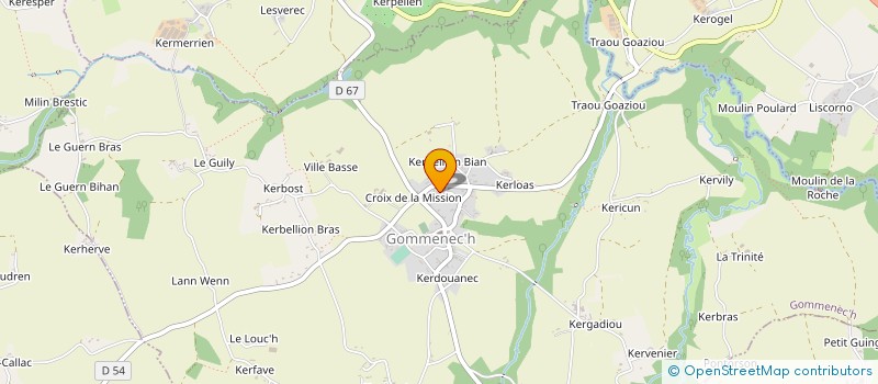 localisation de l'entreprise SOCIETE GIRAUD HOPFNER  GOMMENEC'H