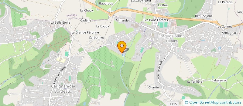 localisation de l'entreprise SOCIETE GIRONDE IMMOBILIER SOGIM  CARIGNAN-DE-BORDEAUX