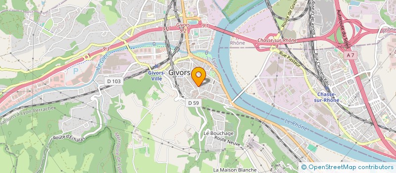 localisation de l'entreprise SOCIETE GOUBERT  GIVORS