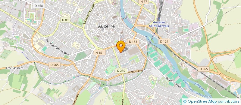 localisation de l'entreprise SOCIETE GOUT DES CORRIERS à AUXERRE